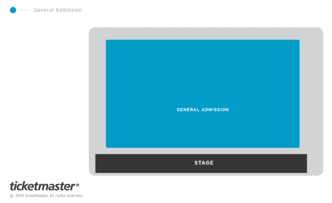 Venue seating chart for InPop presents for reference only