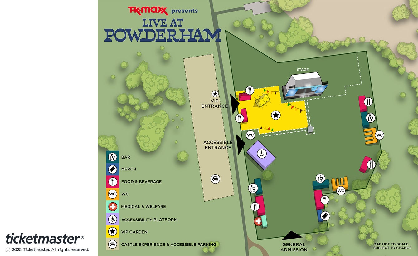 Venue seating chart for Duran Duran for reference only